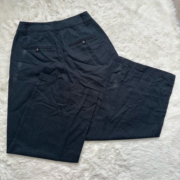 Madewell Pants The Petite Harlow Wide-Leg High Rise True Black 0P - Picture 4 of 13